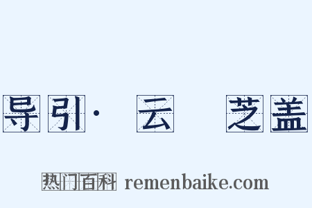 导引·云軿芝盖是什么意思的图片